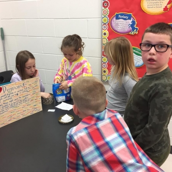 students showing HIVE time projects